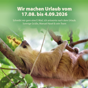 Betriebsurlaub 2026 Manuel Hasel